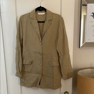 Busnel Perla blazer 100% linen Khaki